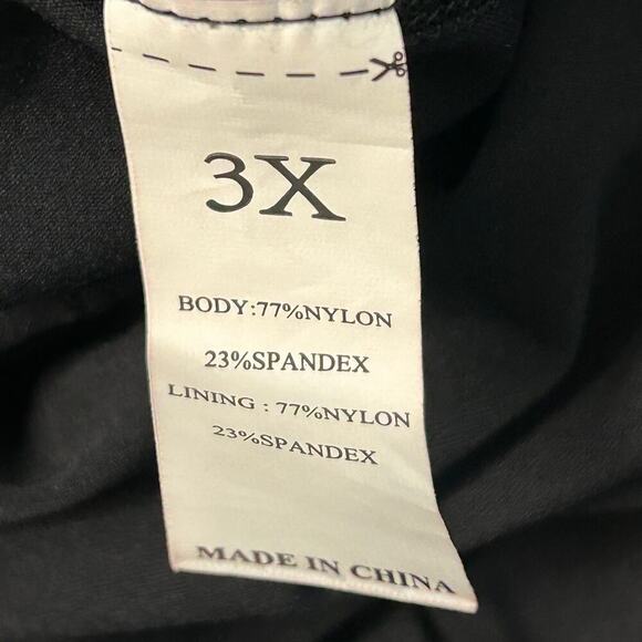 Black Athletic Dress w/ Shorts Lined Padded Built in Bra Athleisure Size 3X - Picture 5 of 5